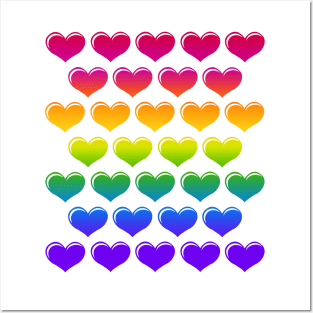 Hearts of Many Colors Posters and Art